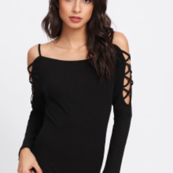 Tops - Ribbed Criss Cross Bodysuit